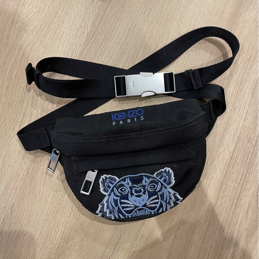 Kenzo Mini Kampus Tiger Bum Bag Black Pouch